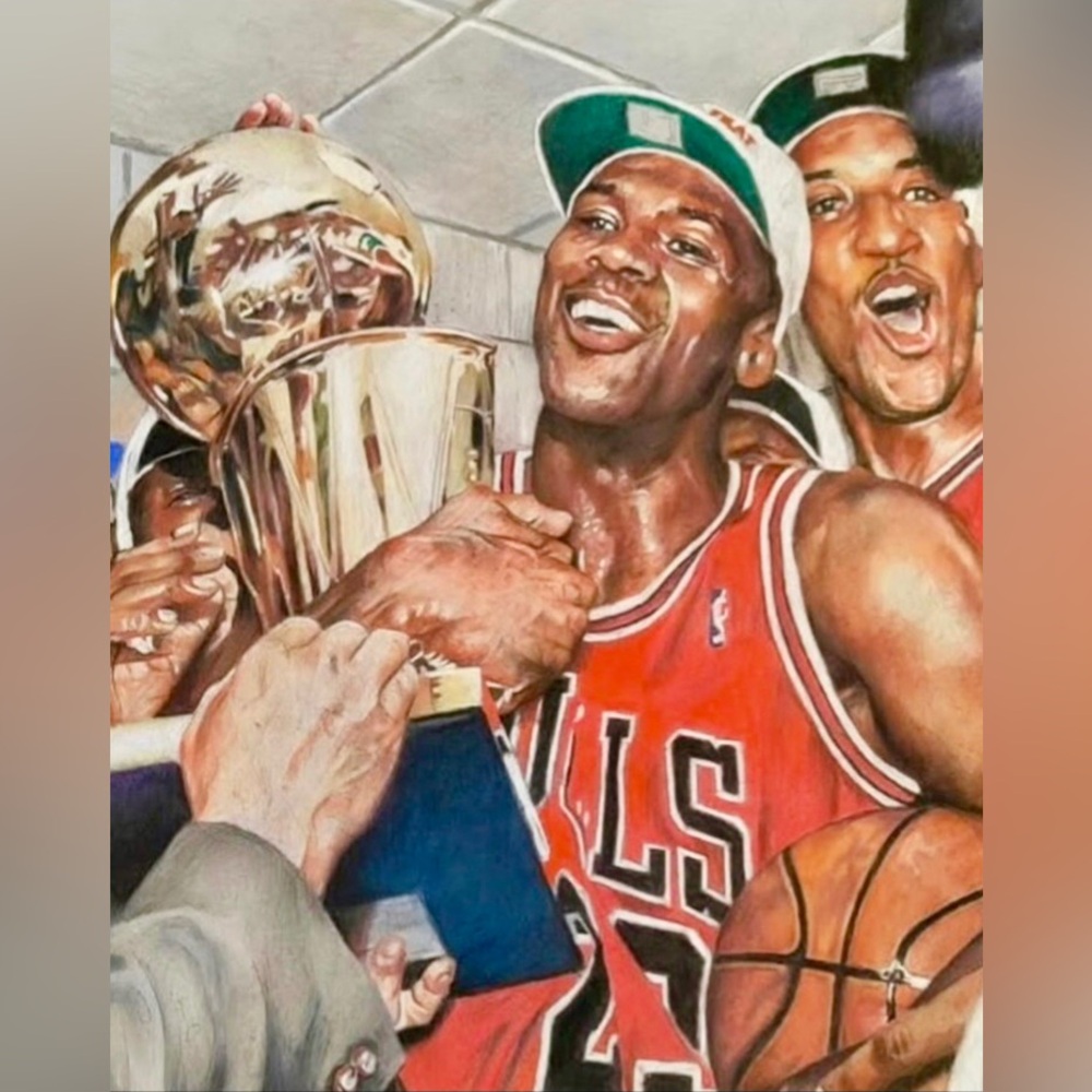 NEW! MICHAEL JORDAN BULLS 8.5x11 ULTRA GLOSSY COLOR ART FULL PAGE REPRINT POSTER